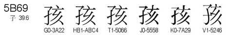 U+5B69